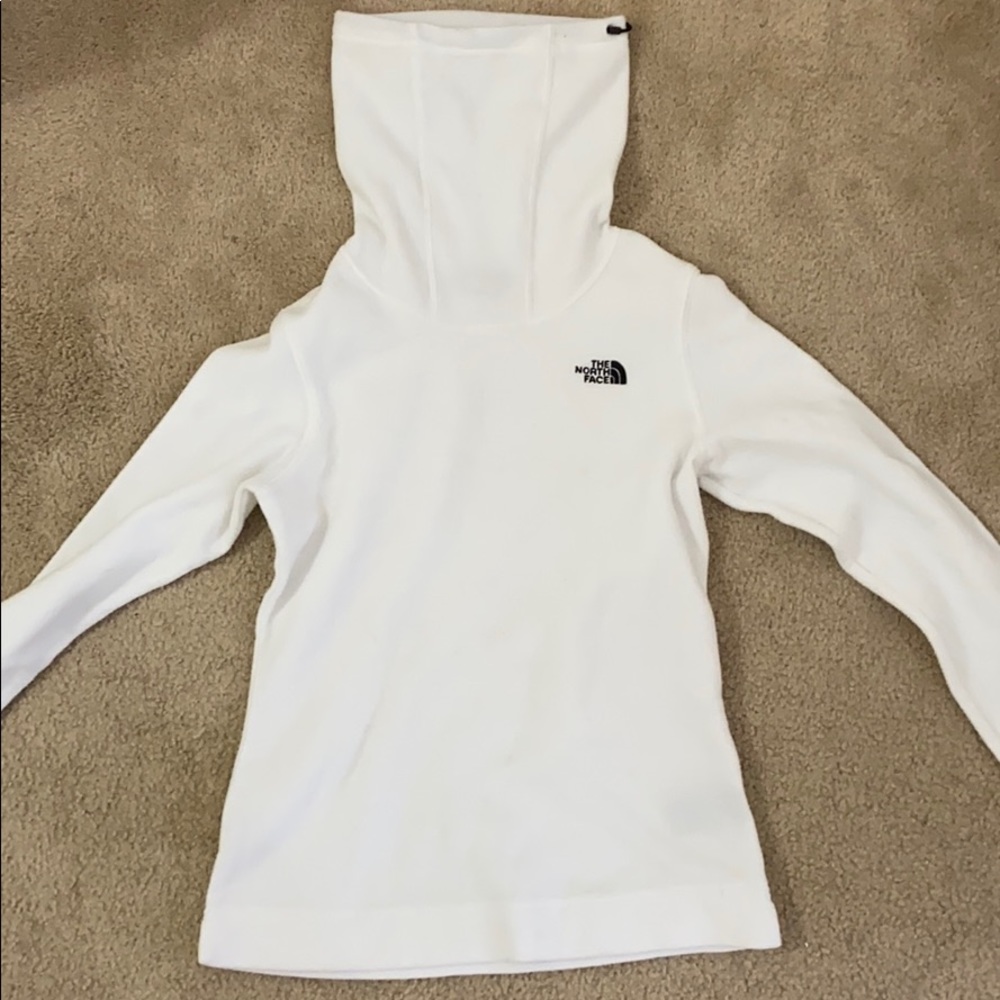 White North Face neck pullover sweatshirt